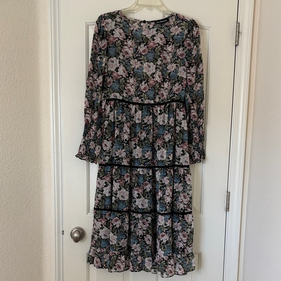 En Saison Floral Print Midi-Dress Size XS - Picture 3 of 14